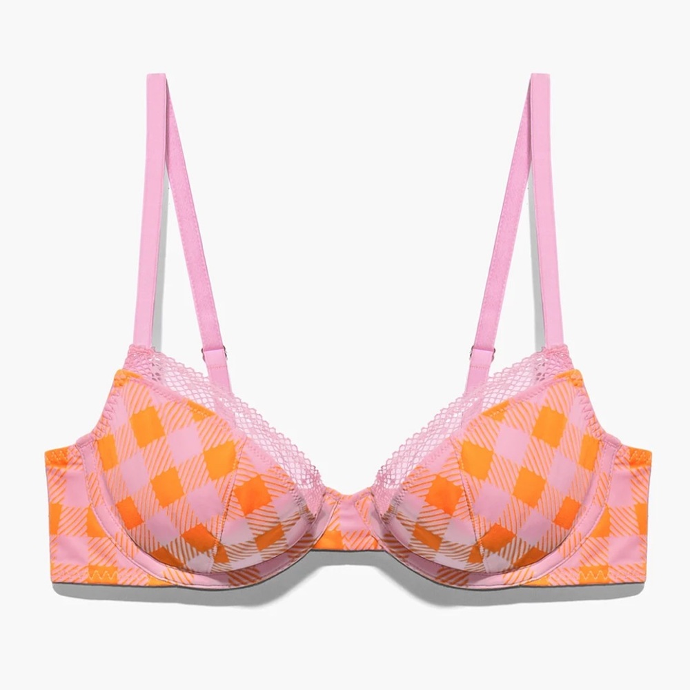 NEW: Savage Fenty Gingham Remix Unlined Plunge Bra